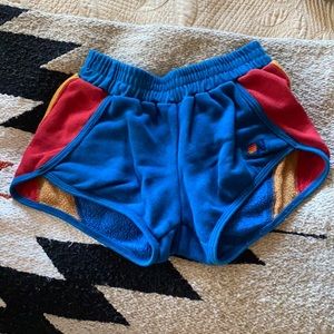 Aviator Nation Blue and Red Athletic Shorts
